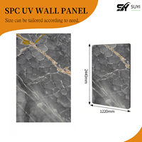 Panneau mural en PVC marbré 3D moderne, écologique, E0 UV, imperméable, ignifuge, pour la décoration intérieure de chambre, hôtel, villa, OEM