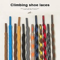 Nouveaux lacets d'alpinisme Double lacets de chaussures de sport tissés transversaux sphériques antidérapants et durables en plein air lacet robuste