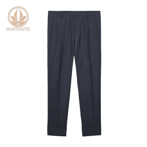<span class=keywords><strong>Formal</strong></span> Mediados de cintura pierna recta uniforme hombre negro a rayas pantalones de niño chico <span class=keywords><strong>Formal</strong></span> pantalón - Product Image 3