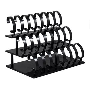Máy tính để bàn 3 tầng 24 Khe nhựa cao cấp acrylic đồng hồ hiển thị chủ Organizer đứng - Product Image 4