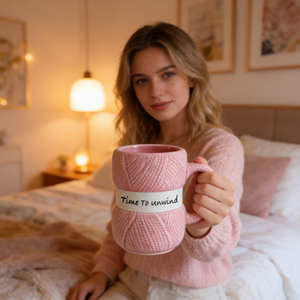 แก้วเซรามิคลายถักน่ารัก แก้วกาแฟ แก้วนม ของชำร่วยงานแต่งงานสุดสร้างสรรค์ พร้อมโลโก้สั่งทำ ของขวัญมาแรงปี 2026 - Product Image 3