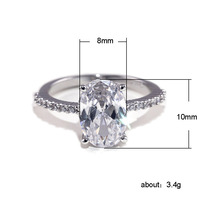 Bague de fiançailles classique de luxe en laiton plaqué or 18 carats avec zircon et sertissage griffe pour femme, idéale pour anniversaire de mariage