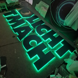 LED Backlit <span class=keywords><strong>Sinage</strong></span> Gương Đánh Bóng 3D Signage Trong Nhà Tiếp Nhận <span class=keywords><strong>Sinage</strong></span> - Product Image 3