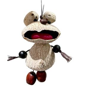 Creative <b>Plastic</b> Fruit Shell Car Keychain with <b>Beads</b> and Tassel for Keyring or Phone Accessory - Product Image 5