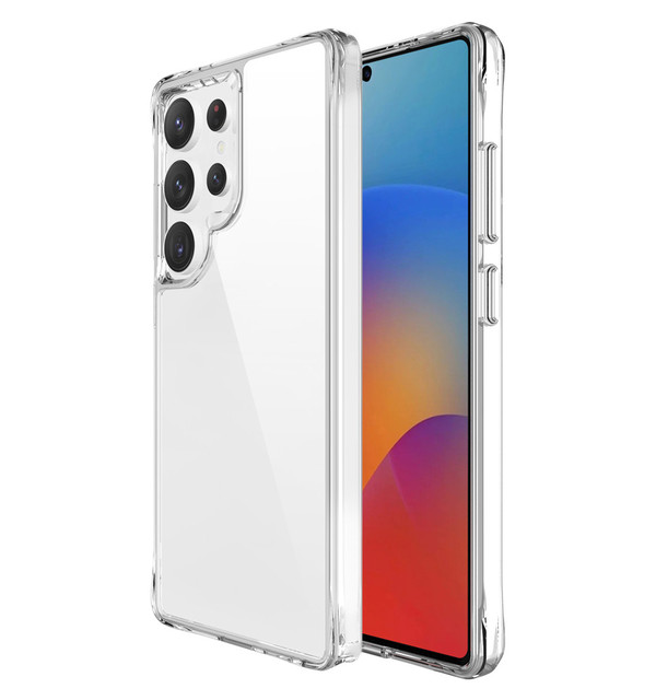 Clear TPU PC Hybrid Phone Case Transparent Crystal Shockproof Phone Cover for Samsung Galaxy S25 Ultra S24 S23 Ultra S22 S21
