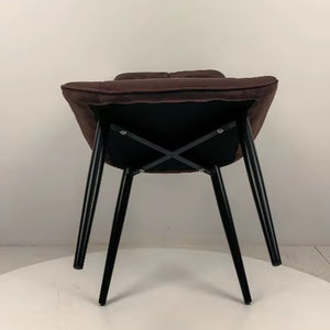 Hiện Đại Bọc Nhung Tufted Nhà Bếp Bên Ghế Thoải Mái Trở Lại Khung Sắt Giữa Thế Kỷ Không Tay Ghế Cho Phòng Ăn - Product Image 6