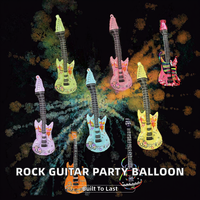 Ballons gonflables en aluminium DBCY en forme de guitare de dessin animé pour festival de musique, fête, mariage, anniversaire