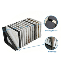 Présentoir personnalisé en métal pour carreaux de comptoir, style simple et durable, pour échantillons de revêtements de sol en pierre pour magasin de détail