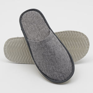 Desechables, Material de lino antideslizante, belleza de lujo, Hotel, Spa, viaje, hogar, invitados, cómodas zapatillas de hospitalidad para interiores - Product Image 4