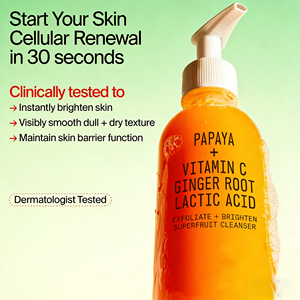 <span class=keywords><strong>Papaya</strong></span> Superfruit Vegan Gezichtsreiniger - milde exfoliërende olie-controlerende voedende & hydraterende gezichtsreiniger zonder de huidbarrière te beschadigen - Product Image 4