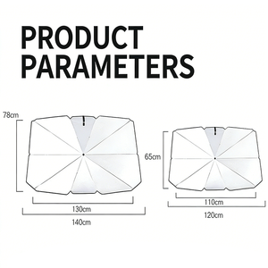 Nouvelles Parasols de Voiture Universels Personnalisables Pliables Anti-UV 190T – Protection Pare-Brise Avant pour Voitures et Camions – Motif Géométrique - Product Image 5