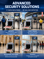Portique de détection de téléphones portables 29 pouces haute sensibilité pour les prisons et les centres de données