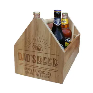Wooden Crate for Dad's Beer