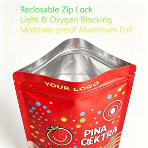 Custom Stand Up Pouch Food Packaging Bags With Zipper Top Digital Printing Laminated BOPP AL PE Resealable For Snacks - Product Image 4