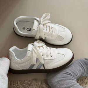 Sweet <strong>Peach</strong> Planet Korean Retro <strong>Shoes</strong> Polka-Dot Lace-Up Women's <strong>Shoes</strong> 2026 New Summer Breathable Soft White Sneakers All-Match - Product Image 3