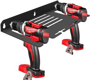 Wall Mounted Electric Drill Charging Station Holder Rack, Power Tool Organizer Rack Garage Organization and Storage