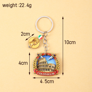 Llavero de Resina 3D con Forma Irregular Mediana, Recuerdo de <span class=keywords><strong>Viaje</strong></span> Europeo Moderno, Coliseo/Fuente de Trevi, Venta al Por Mayor - Product Image 2