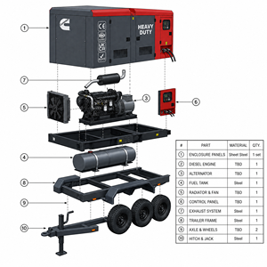 Groupe électrogène diesel fiable et haute efficacité, 20KW~800KW, prêt à être expédié, prix usine, solutions Cummins Yuchai Weichai - Product Image 3
