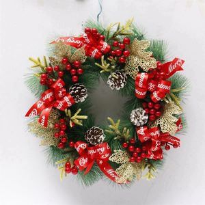 Couronne de Noël verte unique faite à la main, en PVC+PE+bois, pour usage intérieur, nouveau design décoratif, vente chaude - Product Image 3