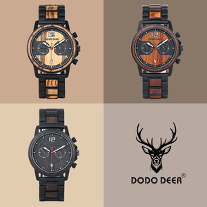 Élégant pour Curren Montre-bracelet en acier inoxydable pour homme de luxe Reloj Chronographe Bois d'ébène Verre Antique Charm Coin De Hombre OEM - Product Image 2