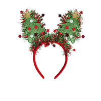 Nouveau serre-tête à sequins pour sapin de Noël, pinces à cheveux de Noël pour adultes et enfants, serre-tête de costume de fête, vente directe d'usine