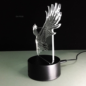 Lámpara de mesa 3D de halcón colorido con forma de águila grande y Voladora increíble, lámpara de noche para oficina, Hotel, dormitorio, Bar - Product Image 6
