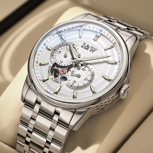 Reloj mecánico de lujo para hombre, luminoso Tourbillon resistente al agua, venta al por mayor, reloj multifuncional de negocios a la moda de acero inoxidable - Product Image 6