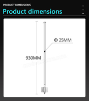 Antenne Omni WiFi extérieure double bande 930*25MM 2.4GHz 5 GHz 9 DBi avec connecteur femelle N