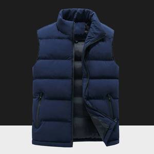 Chaleco Acolchado Azul Marino Unisex, Delgado, Cálido, para Invierno, Uniformes de Trabajo, Ropa de Equipo - Product Image 1