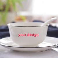 Assiettes en céramique avec votre propre design, impression personnalisée pour restaurant, assiettes en porcelaine, vaisselle personnalisée avec logo, assiettes à dîner
