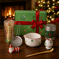 Coffret cadeau Anji Newell, ensemble de thé matcha, bol en céramique, fouet, accessoires pour la cérémonie du thé japonaise, cadeaux de Noël pour la maison
