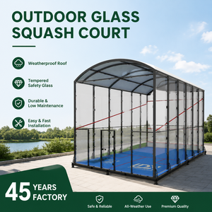 Terrain de <span class=keywords><strong>squash</strong></span> extérieur entièrement vitré avec toit pour clubs de <span class=keywords><strong>squash</strong></span>, hôtels et centres de fitness - Product Image 1