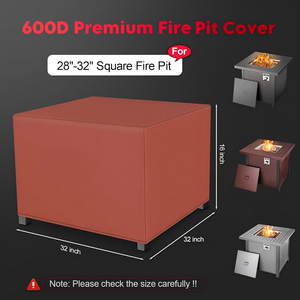 High Quality Square Weatherproof Outdoor Fire Pit <b>Cover</b> Dustproof <b>Patio</b> Fire <b>Table</b> Protective <b>Cover</b> - Product Image 4