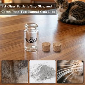 โกศแก้วขนาดเล็กแบบกำหนดเองสำหรับใส่เถ้ากระดูกสัตว์เลี้ยงขนาดเล็ก สุนัข แมว ของที่ระลึก ภาชนะเก็บอัฐิพร้อมฝาปิด - Product Image 5