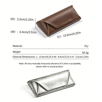 Étui à lunettes rétro E88 en cuir PU - Fermeture magnétique invisible - Boîte de rangement pour lunettes résistante aux rayures et à l'usure