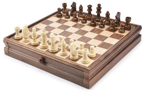 Juego <span class=keywords><strong>de</strong></span> <span class=keywords><strong>Ajedrez</strong></span> y Damas Internacional <span class=keywords><strong>de</strong></span> Madera Maciza <span class=keywords><strong>de</strong></span> Nogal con Cajón / Caja <span class=keywords><strong>de</strong></span> <span class=keywords><strong>Ajedrez</strong></span> <span class=keywords><strong>de</strong></span> Madera Maciza <span class=keywords><strong>de</strong></span> Alta Calidad / Madera - Product Image 4