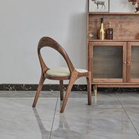 JP Chaises de salle à manger minimalistes modernes en bois massif Chaises de tables à manger pour la maison de style en bois