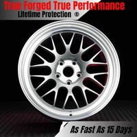 Jantes forgées sur mesure ML-10RT Deep Dish Monoblock 18-24 5x114.3/120/112 VeroX Silver Polish Chrome Brush pour M3 M4 M5 RS4 S6 RS6