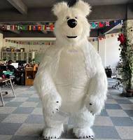 Costume de mascotte animale personnalisable, ours blanc, personnage de film, gonflable de Noël pour adultes
