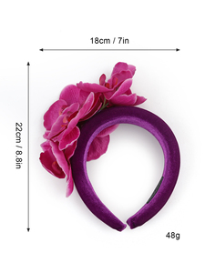 Diadema roja de flor de simulación de belleza de Venta caliente para novias, tocado de fiesta, accesorio esencial para el cabello de flor de Halloween - Product Image 5