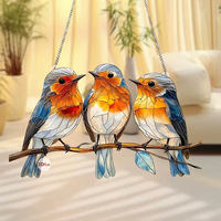 Magnifique pendentif oiseau en acrylique pour salon et patio, un article décoratif transfrontalier populaire pour les fêtes et les cadeaux
