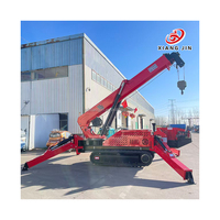Mini-grue araignée sur chenilles personnalisée avec stabilisateurs hydrauliques et télécommande sans fil pour levage en espaces intérieurs étroits