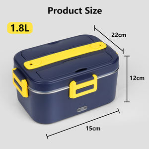B10-1294 Haushalt 2-in-1 Tragbare Lunchbox-Sets Sicherer Edelstahl Speisenwärmer Elektrische Lunchbox Mit Tragetasche - Product Image 2