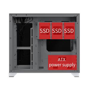 Snowman thiết kế độc đáo <span class=keywords><strong>PC</strong></span> chơi Game trường hợp mATX Mini ITX tùy chỉnh Tempered Glass giữa tháp máy tính Màu Đen Máy tính để bàn <span class=keywords><strong>PC</strong></span> Chassis trường hợp - Product Image 6