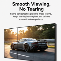 Mur vidéo LCD 65 pouces à cadre ultra-fin de 3,5 mm, 4K UHD, 500 nits, 60 Hz, avec boucle DP, maintenance frontale, fonctionnement 24/7 pour salle de contrôle