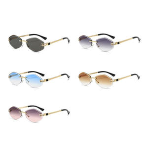 Gafas de Sol sin Marco con Forma de Diamante para Hombre y Mujer, Multifacéticas, Nuevo Estilo, a la Moda, Hip-Hop, Transfronterizas, Europeas y Americanas - Product Image 3