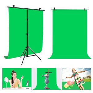 1x2m T Şekilli Fotoğraf Stüdyosu Fotoğrafçılık Arka Plan Kiti Yeşil, Ürün Fotoğrafçılığı için Destek Standı Çapraz Çubuk Braketi ile - Product Image 3