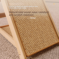 Griffoir pour chat en bois massif vertical en sisal, maison pour chat, résistant à l'usure, anti-chute, résistant aux rayures, gain de place, minimaliste