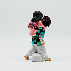 Statuetta Anime Giapponese GM da 12CM, Modellino in PVC di <span class=keywords><strong>Kamado</strong></span> Nezuko e <span class=keywords><strong>Tanjiro</strong></span>, Figurina Ornamentale, Derivati dell'Animazione - Product Image 2