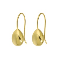 Boucles d'oreilles pendantes en argent sterling 925 Icebela, bijoux fins, forme goutte d'eau lisse, pour femmes